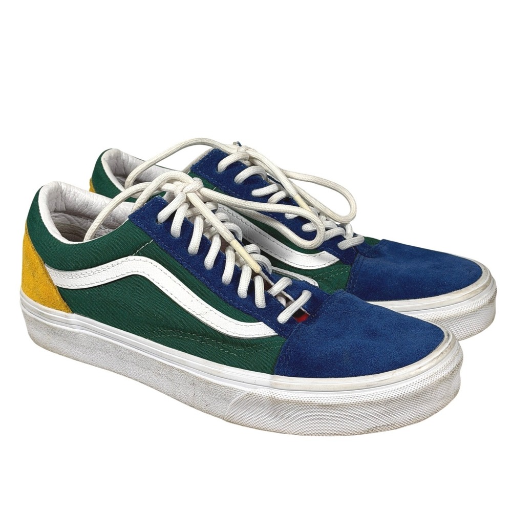 Vans Old Skool Yacht Club Multi Color Blue Green Yellow Mens 7 Womens 8.5 Shoes